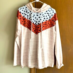 New Never Worn! Women’s boutique lightweight long sleeve shirt with hood